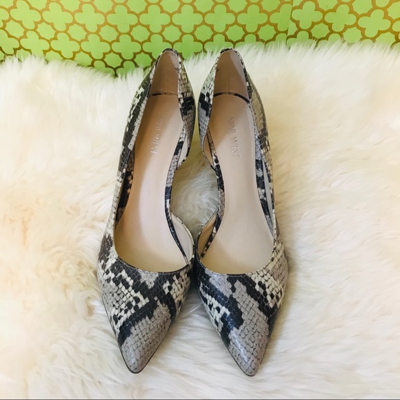 Nine West Shoes - NINE WEST vegan leather snake skin heels